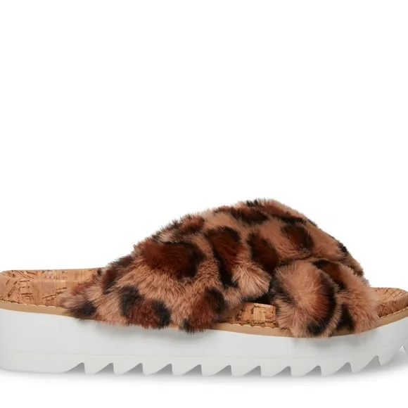 NEW Steven NEW YORK BY STEVE MADDEN leopard print sandals SLIP ON CADO SIZE 7.5 - Picture 6 of 9